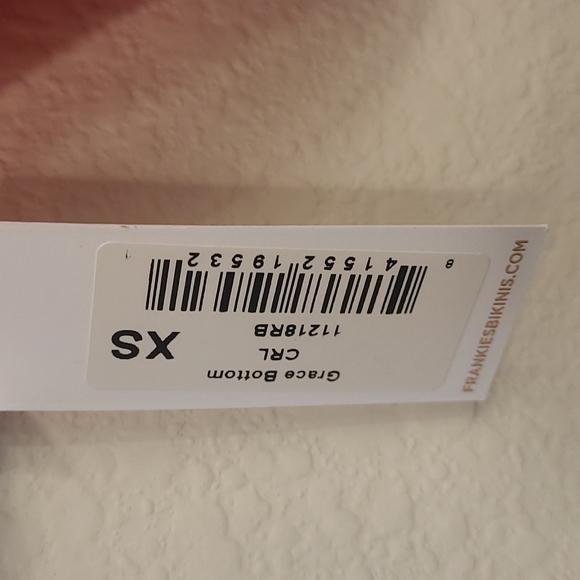 NWT Frankie's Bikinis Grace Bright Neon Coral Bottoms Only XS, L, XL available - Picture 4 of 4